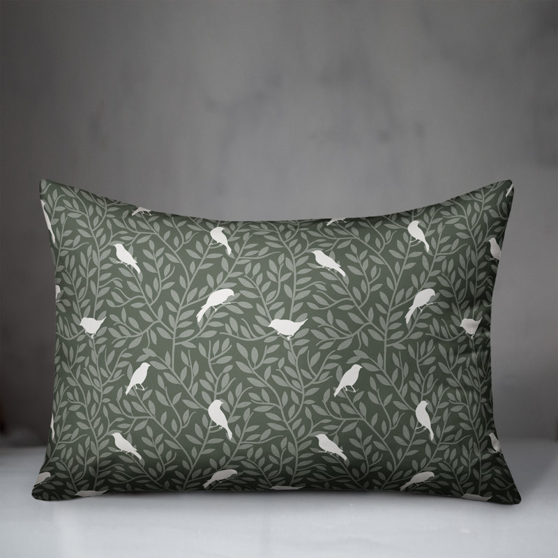  Coussin décoratif intérieur / extérieur en polyester à imprimé animal, H 18 po x l 25 po, Sauge