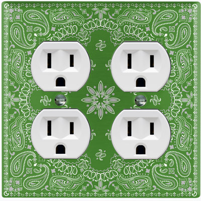 Patterned 2 - Gang Toggle Light Switch Standard Wall Plate