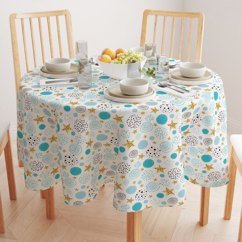 Round Cotton Twill Tablecloth
