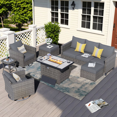 Harbin 5 - Person Outdoor Seating Group with Cushions by Red Barrel Studio
