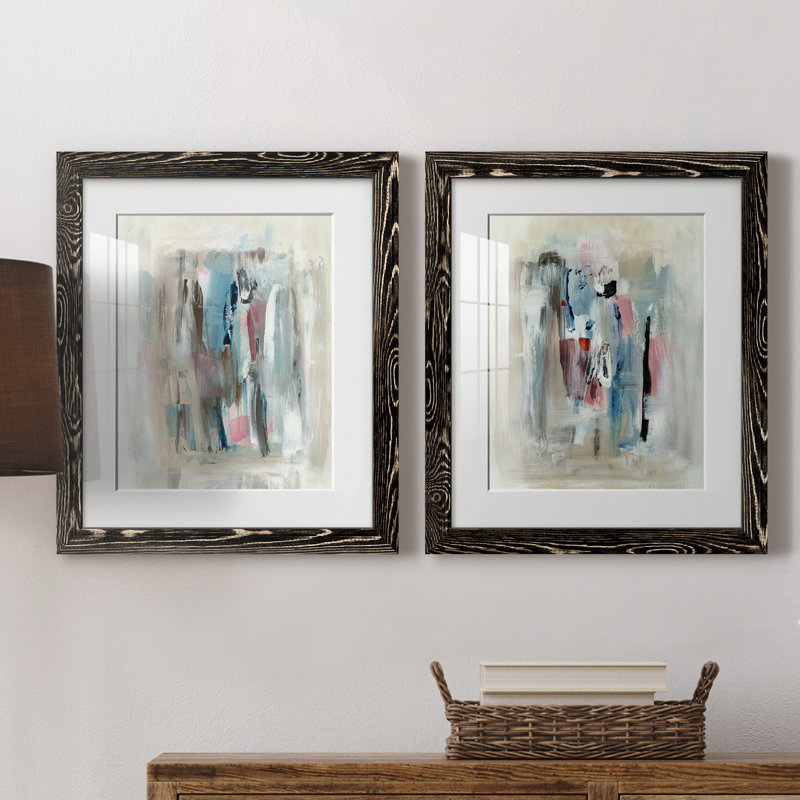 «Rain Shadow I», ensemble de 2 reproductions d'art, H 31,5 po x l 47 po x P 1,5 po, Blanc, H 24 po x l 36 po x P 1,5 po