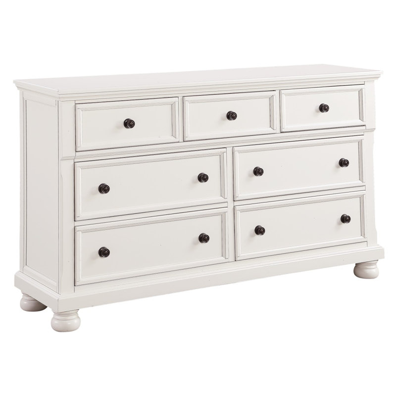 Commode transitionnelle avec 7 tiroirs et plateau à bijoux