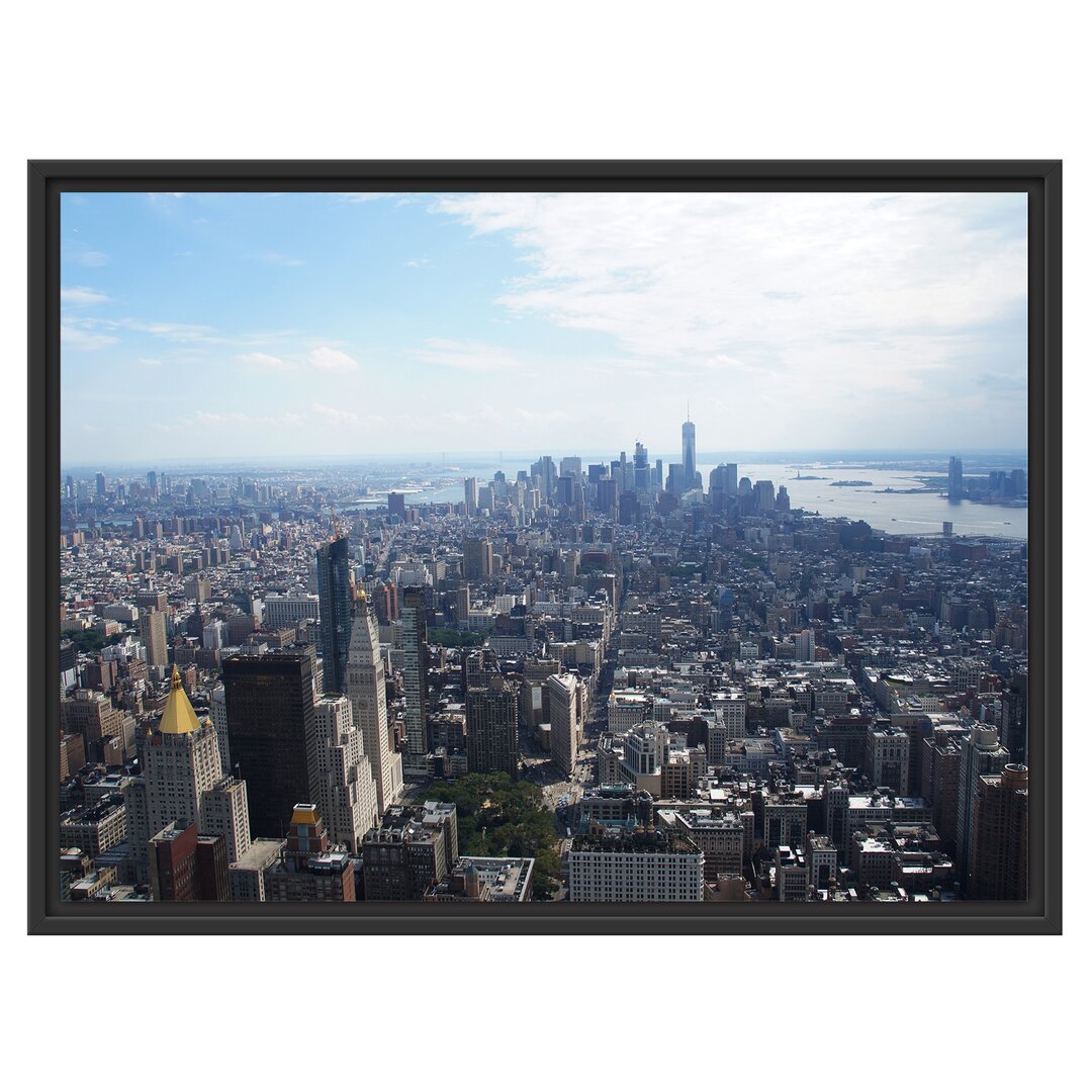 Gerahmter Kunstdruck New York City Panorama auf Papier