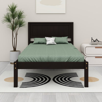 Wood Platform Bed Frame With Headboard,Footboard And Wood Slat Support by Ebern Designs