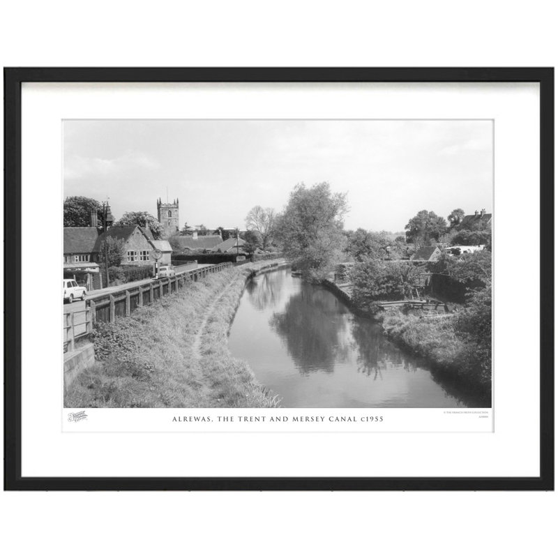 Alrewas, The Trent And Mersey Canal C1955 - Single Picture Frame Print, 40cm H x 50cm W x 2.3cm D