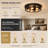 5-Light Matte Black Industrial Flush Mount Ceiling Light