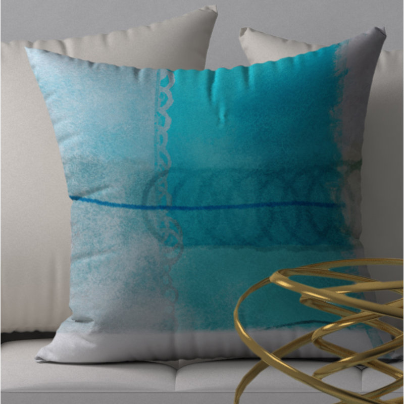 Abstract Throw Pillow, 24" H x 24" W