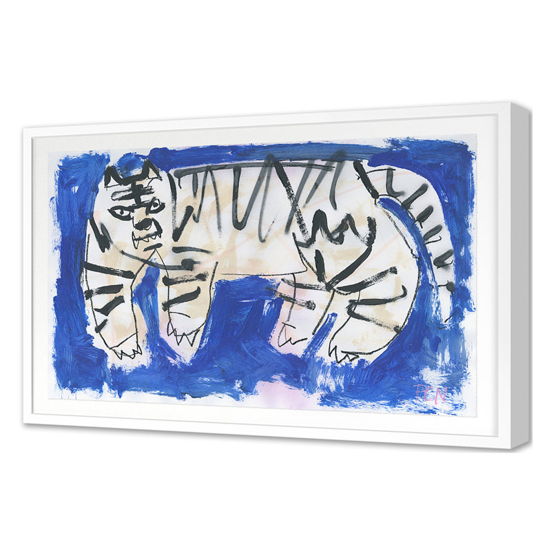 Kool Kats 5 Print by Ngo, PC, White Single Picture Framed, 24'' H x 35'' W