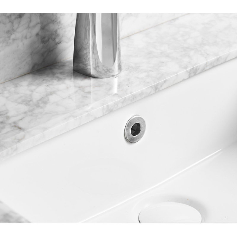 Garniture de lavabo avec garniture de trop-plein Greenspring, Nickel brossé