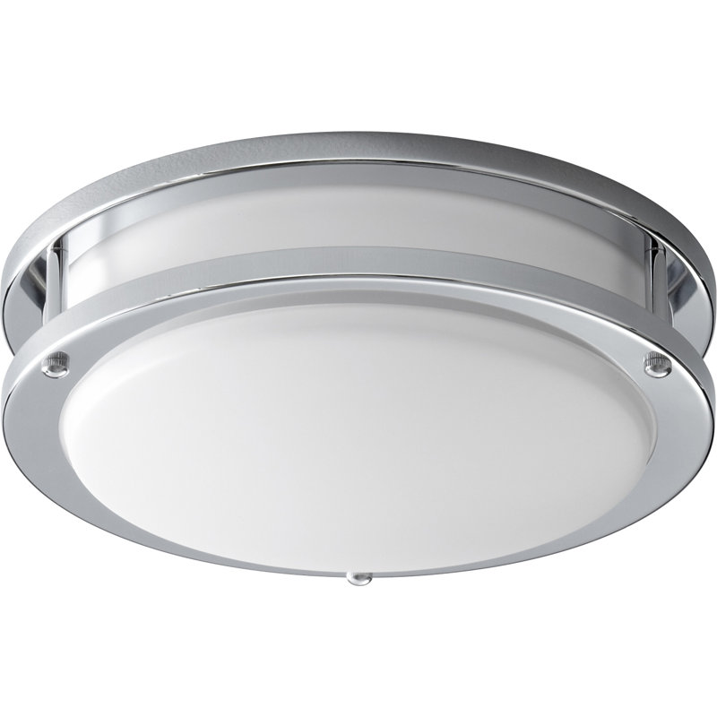 Plafonnier encastré simple à DEL 1 lumière 10,5 po Winsted, Chrome poli