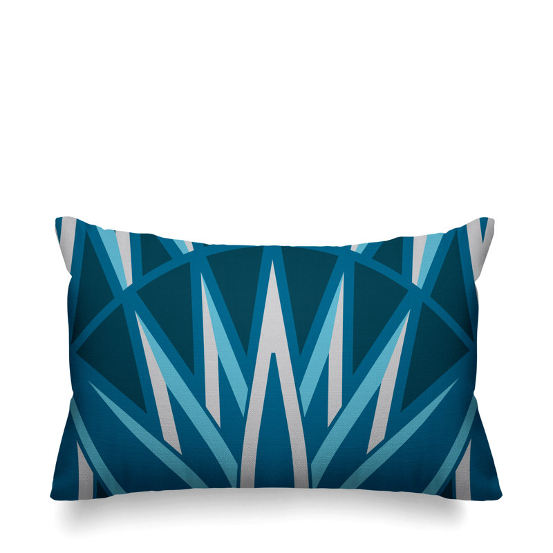 Housse et insert de coussin rectangulaire d'extérieur Ella, Turquoise