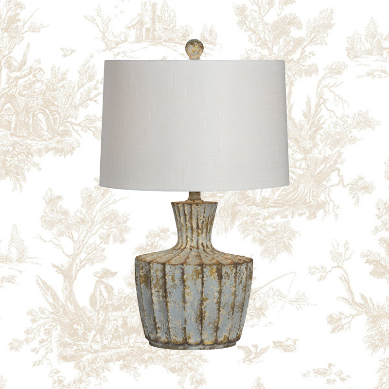 Arlynne 26'' Distressed Blue Table Lamp