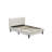 2 Piece Bedroom Set - Full Size Button Tufted Platform Bed Frame - Linen white Velvet Fabric Upholstered Headboard and an Urban Gray Finish Nightstand-672979814-672979803