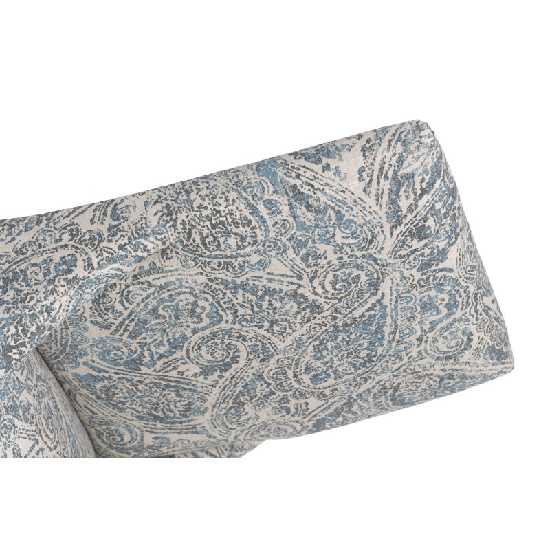 Griffie Dining Chair, Paisley Blue/Linen Natural, Espresso