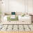 Upholstered Daybed with Storage Drawers and Wood Frame