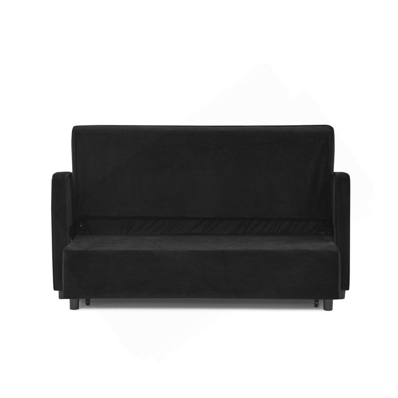 Canapé-lit avec causeuse Loveseat, Noir