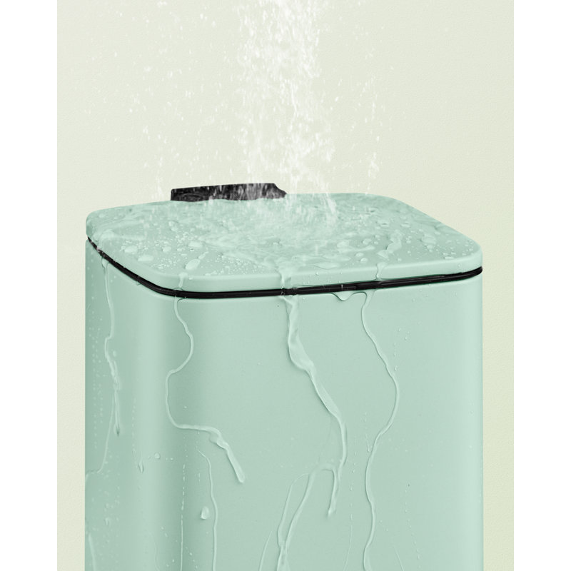 19.5x24x25.5cm Steel Kitchen Trash Can, Green