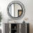 32” Round Iron Wire Frame Wall Art Mirror Decorative Circle Wall Hanging Accent Mirror