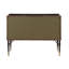 Console 2 tiroirs et 2 portes en bois en aluminium et noir