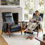 Fauteuil inclinable à accoudoirs Williamsport - noir - ensemble de 2-1003669678