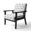 Fauteuil d'appoint rembourré à motif noir