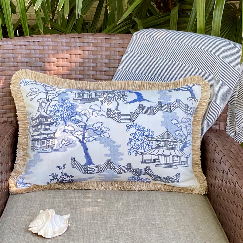 Sallie Duncan Designs Lumbar Indoor/Outdoor Pillow Cover & Insert