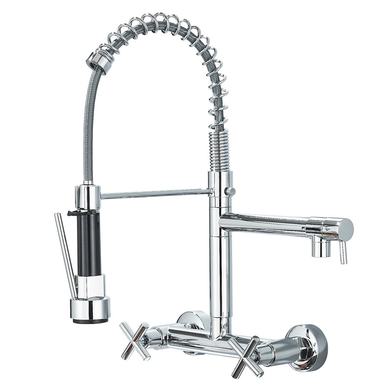 Belfry Kitchen Kronborg Pull Down Kitchen Faucet, Galvanizing