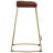 vidaXL Bar Stool Set of 2 Walnut, Brass-1094705230-1094705231