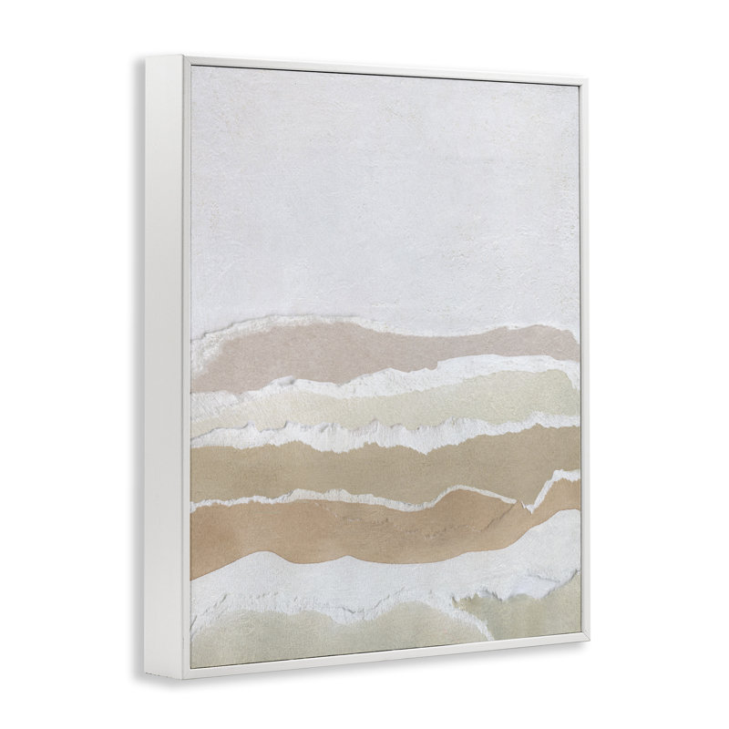 «Desert Dunes Abstraction», estampe numérique par Carol Robinson, Giclée encadrée blanc bord de mer, H 14 po x l 11 po