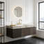 Meuble-lavabo de salle de bain, armoire de rangement en contreplaqué flottant avec tiroir et porte, plateau en pierre frittée gris clair et lavabo en céramique-306290665-306290675-306290678