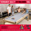 Ensemble de table de billard multi-jeux 3 en 1 avec plateau de salle à manger et tennis de table Gosports - inclus, 7 pi, beige-114225484-122503499