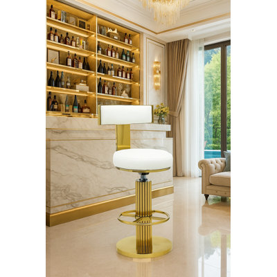 Fabrizio Swivel Adjustable Height Bar Stool