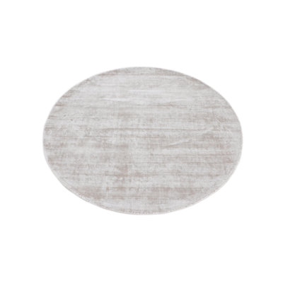 Ava Handmade Viscose Silky Solid Soft Cream Rug