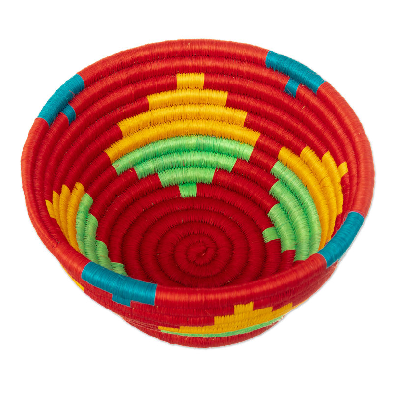 Bol décoratif guacamayas en fibre naturelle fait à la main Dakota Fields