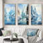 «Blue Iceberg Arctic Symphony», 3 pièces sur toile-1008274357-1008274353