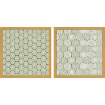 Hex A By Kathrine Lovell, Framed Art (Set Of 2) -  Red Barrel StudioÂ®, 68DAE8DADD6D426CB46AAE7C5C813BE0