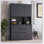 Armoire de cuisine 74 po autoportante avec 6 portes, 3 tablettes et 2 tiroirs, armoire de cuisine polyvalente, armoire de rangement pour artisanat, rangement pour salle de lavage