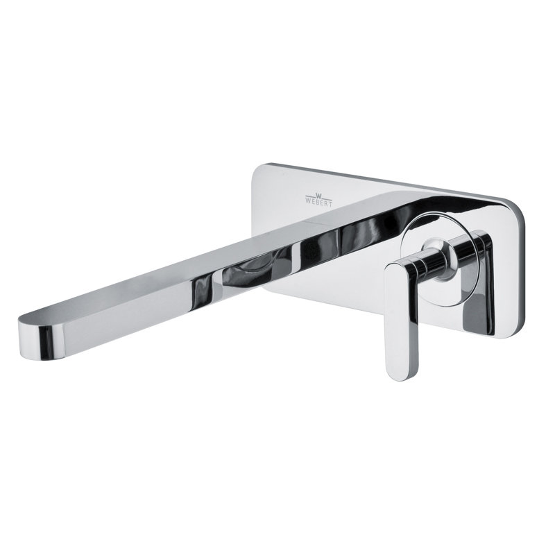 Living Wall Mounted Bathroom Faucet with Drain Assembly, Polished Chrome