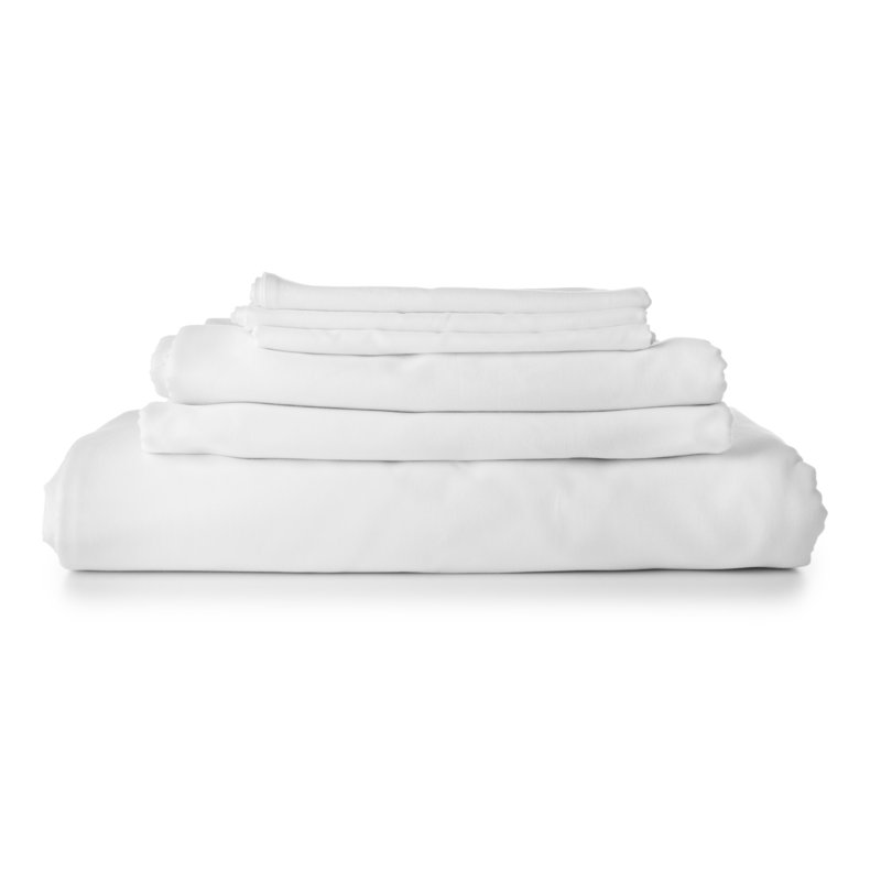 Economy Sheeting Collection – Durable & Cost-Effective Wholesale Sheets, Fitted Contour Sheet T144 Cotton Rich Blend, White