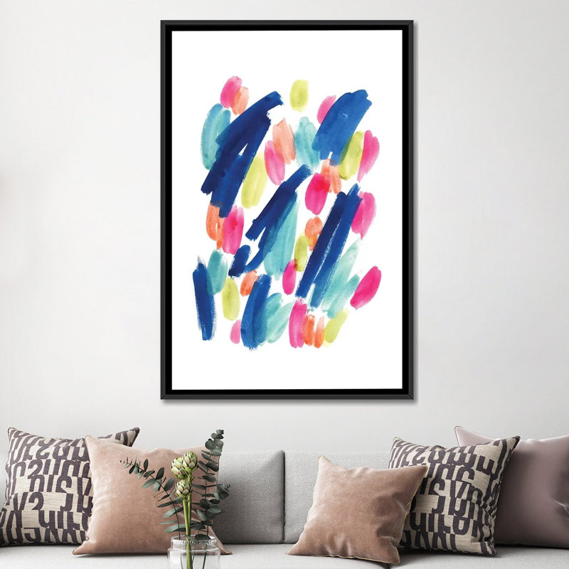 «Tropical Crush», reproduction sur toile, H 60 po x l 40po x P 1,5 po, Toile avec cadre noir, Pas de tapis