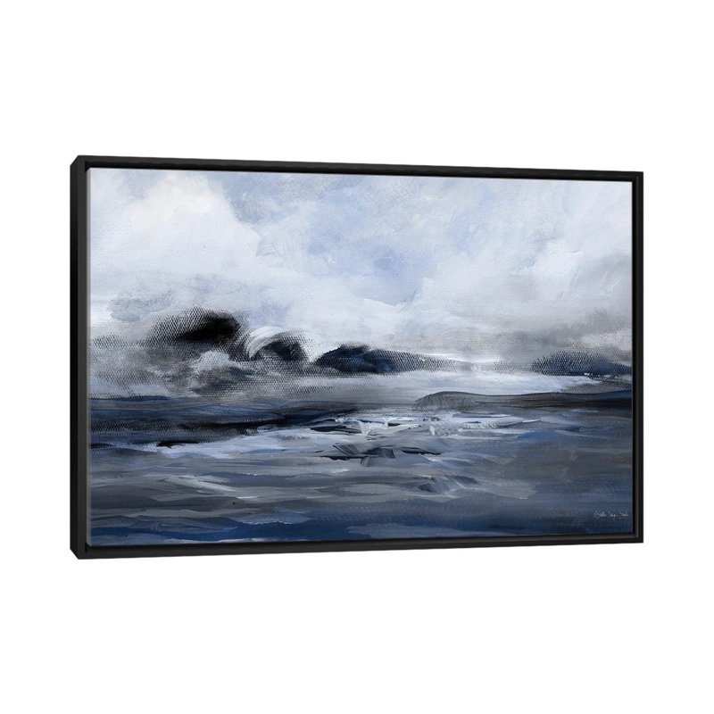 Distant Calm I by Stellar Design Studio - Painting on Canvas, 101.6 cm H x 66.04 cm W, Black Floater Frame