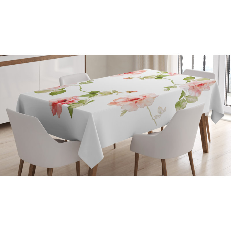 Romantic Rose Tablecloth, 84" L x 60" W
