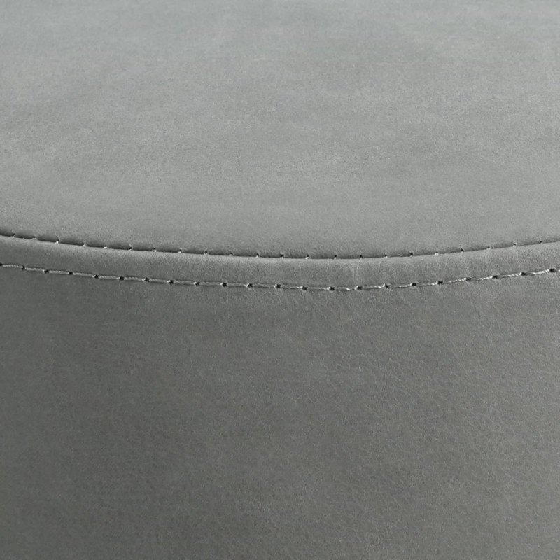 Grand repose-pieds en cuir Bumper, Cuir véritable bleu aéré