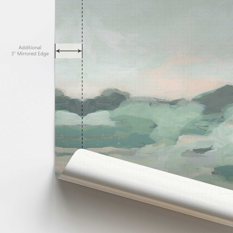 «Rolling Verdant Landscape II», reproduction sur toile, 16" H x 16" W, Toile tendue