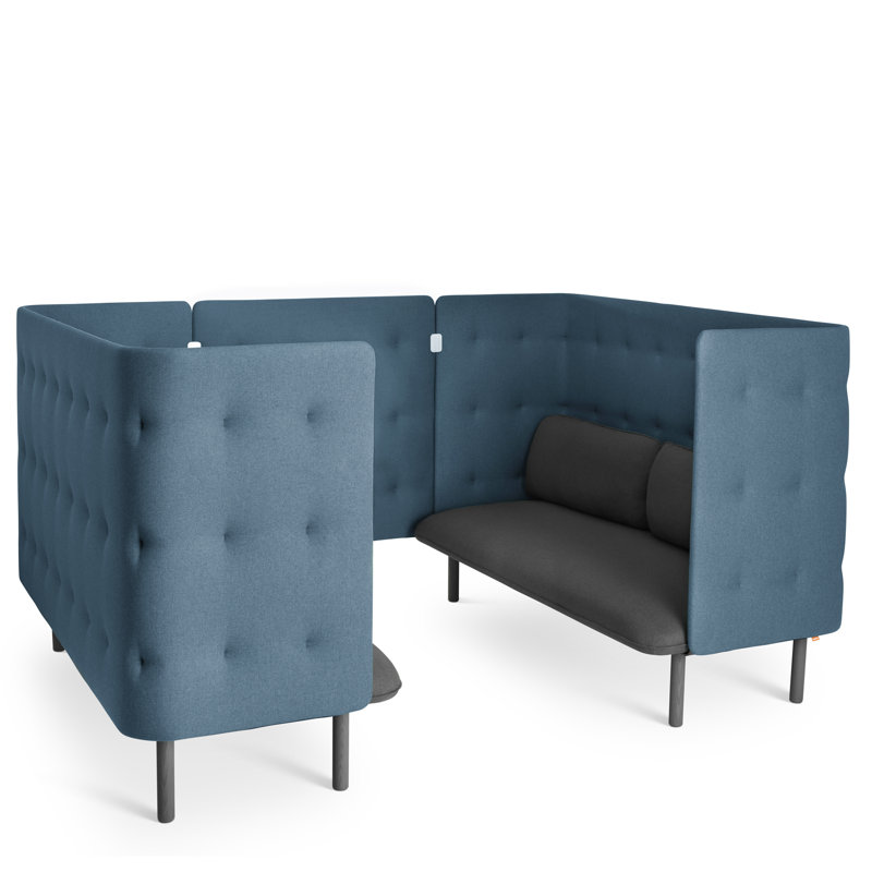 QT Sofa Booth, Dark Gray/Dark Blue