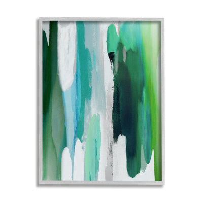 " Green Modern Pattern " by Jackie Hanson Painting Print