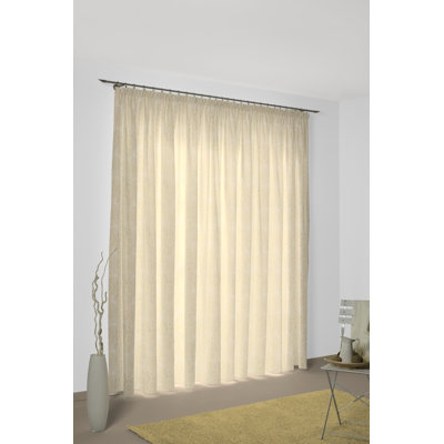 Elisa Synthetic Room Pencil Pleat Curtain, single Panel, opaque