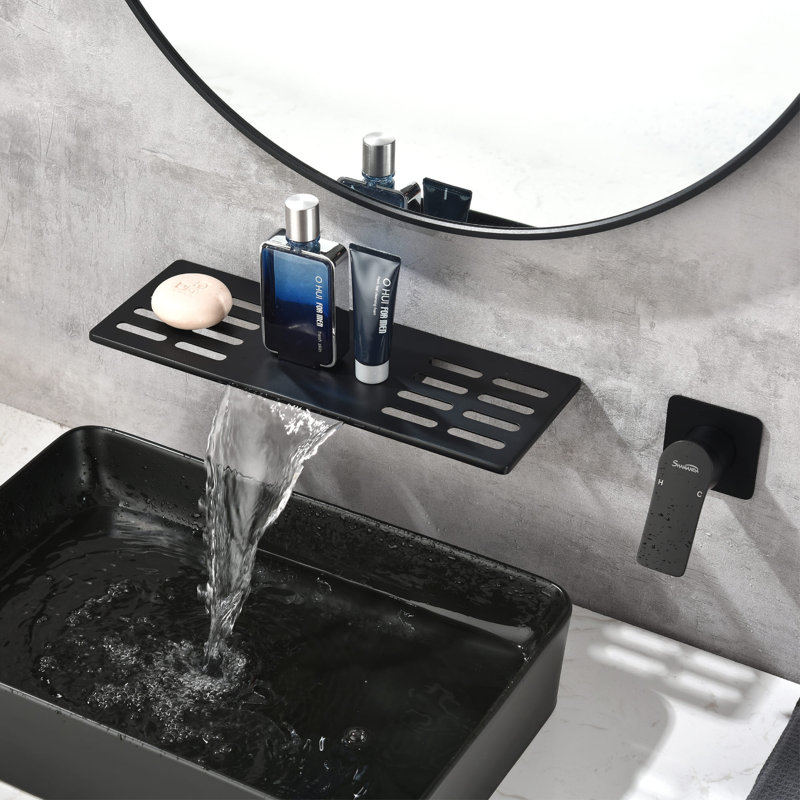 Wall Mounted Optional Single-handle Bathroom Faucet, Matte Black