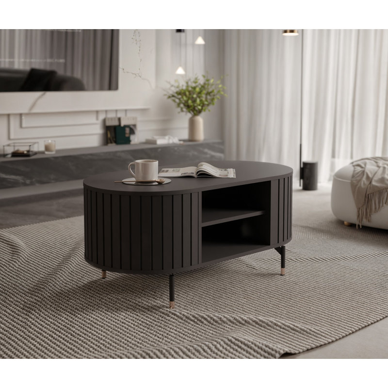 Rosebrugh Coffee Table with Storage, Black