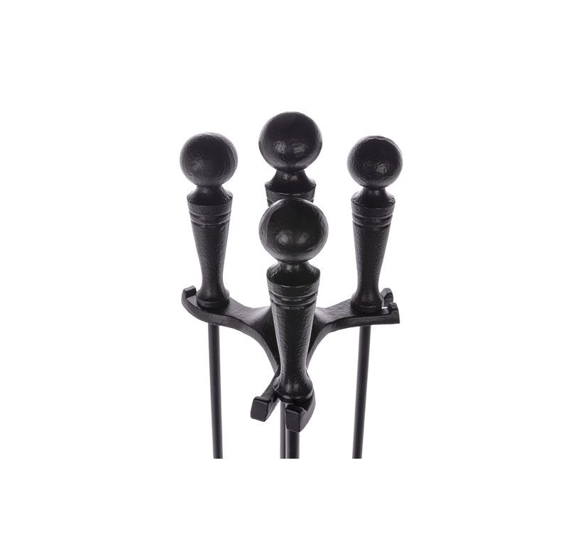 4 pc black firest with ball handles